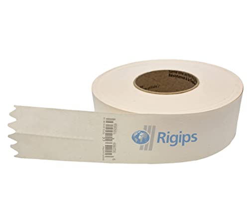 Rigips® Papier Fugendeckstreifen [52mm x 75m Rolle] Papier-Bewehrungsstreifen Reißfest | Fugenband für Gipskartonplatten im Trockenbau von Rigips