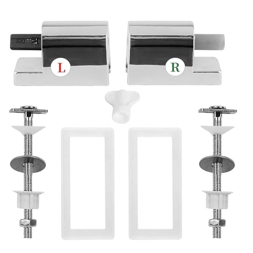 Riisoyu 2 Stück Universal Wc Sitz Befestigung, WC-Sitz Zubehör Absenkautomatik soft close WC Sitz Befestigungsset Softclose WC Sitz Metallscharniere für Feste Toilettensitzteile zu Installieren von Riisoyu