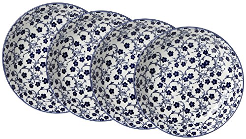 Ritzenhoff & Breker Suppenteller-Set Royal Sakura, 4-teilig, 20,5 cm Durchmesser, Porzellangeschirr, Blau-Weiß, 20.50 x 20.50 x 4.50 cm von Ritzenhoff & Breker