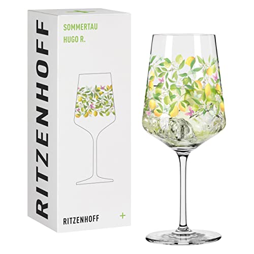 RITZENHOFF 2931011 Aperitifglas 500 ml – Serie Sommertau – Motiv Nr. 11 mit saftigen, gelben Zitronen – Made in Germany von RITZENHOFF