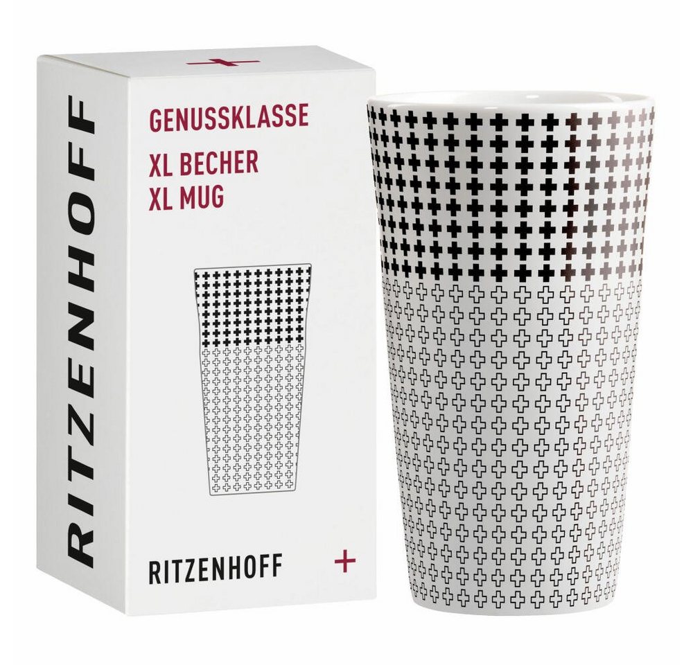 Ritzenhoff Tasse Kaffeetasse XL Genussklasse 003, Porzellan von Ritzenhoff