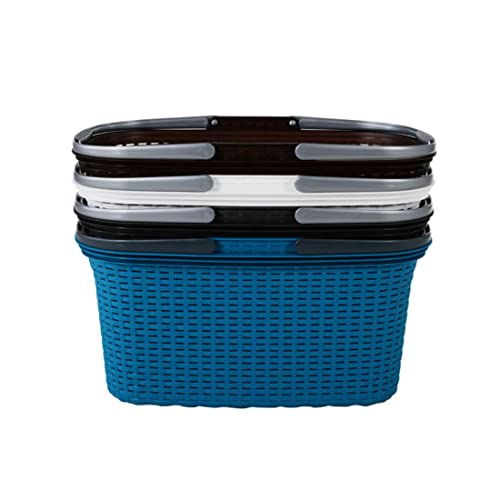 Rival R37600 Wäschekorb Rattan-Design, 32 Liter, 56 x 37 x 28 cm (Farbe zufällig), Stück:3 Stück von Rival