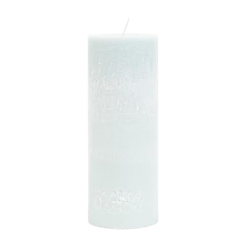 Riviera Maison dekorative Kerze, Block Kerze (ØxH) 7x18, beleuchtung, wohnaccessoires - Pillar Candle ECO - Hellblau - Stearin von Riviera Maison