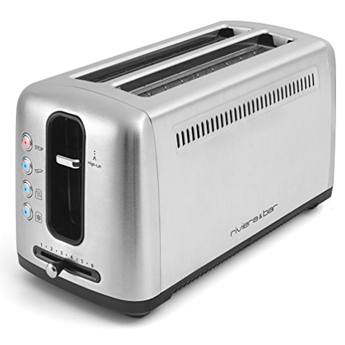 Riviera & Bar GP540A Toaster, 2 Schlitze, extralang, Edelstahl von Riviera-et-Bar