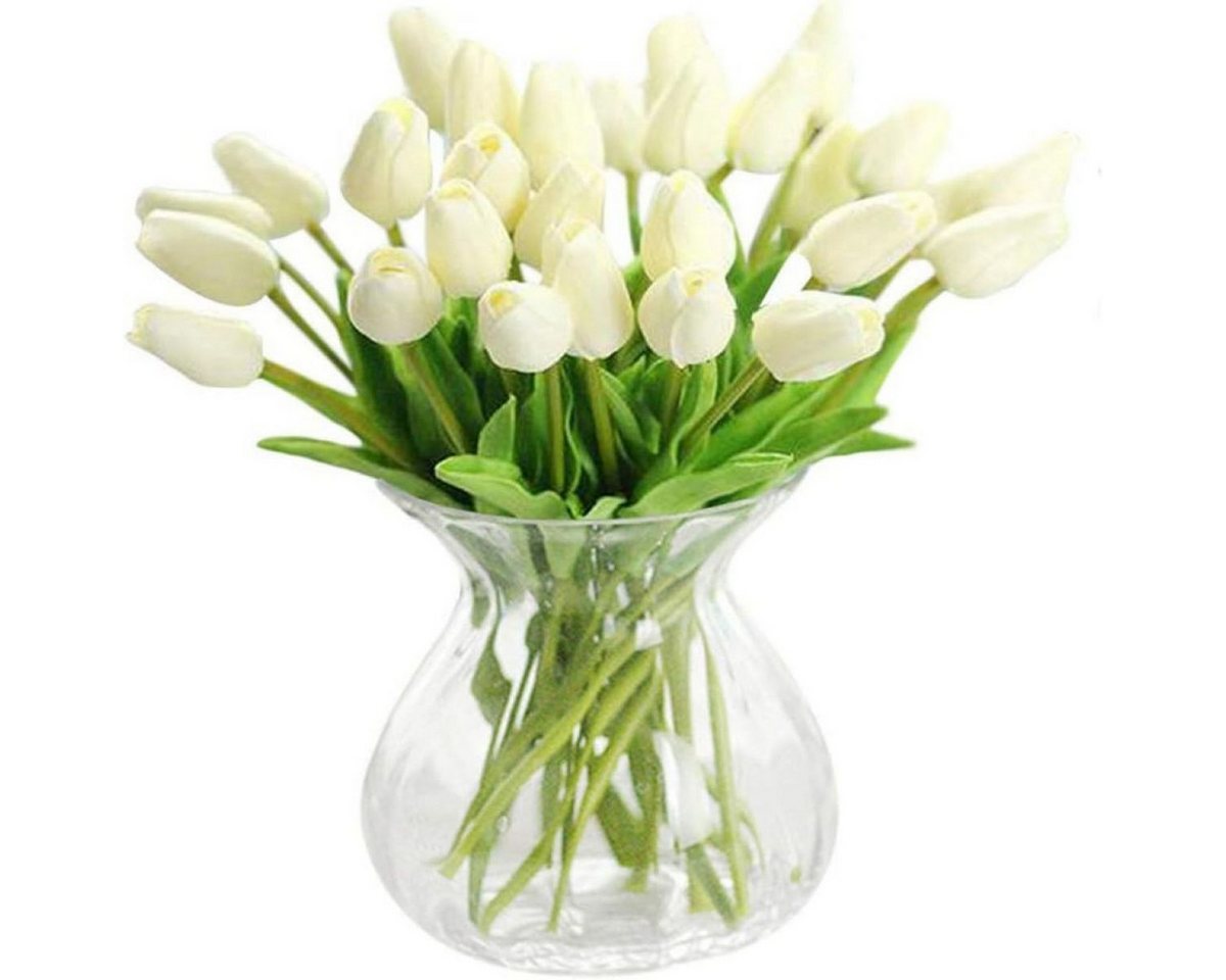 Kunstblumenstrauß Künstlicher Blumenstrauß echte Berührung Künstliche Tulpen,12 Stück, Rnemitery von Rnemitery