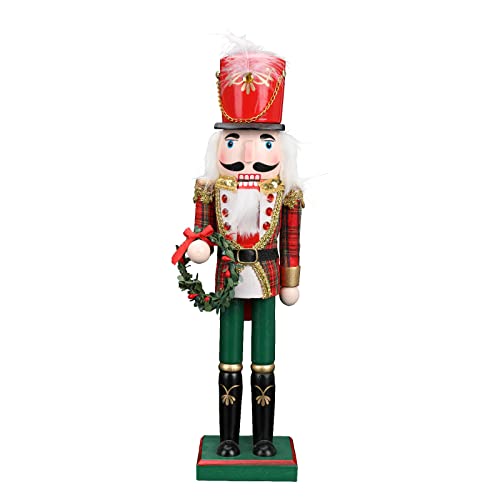 Weihnachts Nussknacker Figur, Weihnachtsschmuck, 38 cm Premium Holz Nussknacker Puppe, Klassische Traditionelle Weihnachtsdekoration (Soldier) von Roadtime