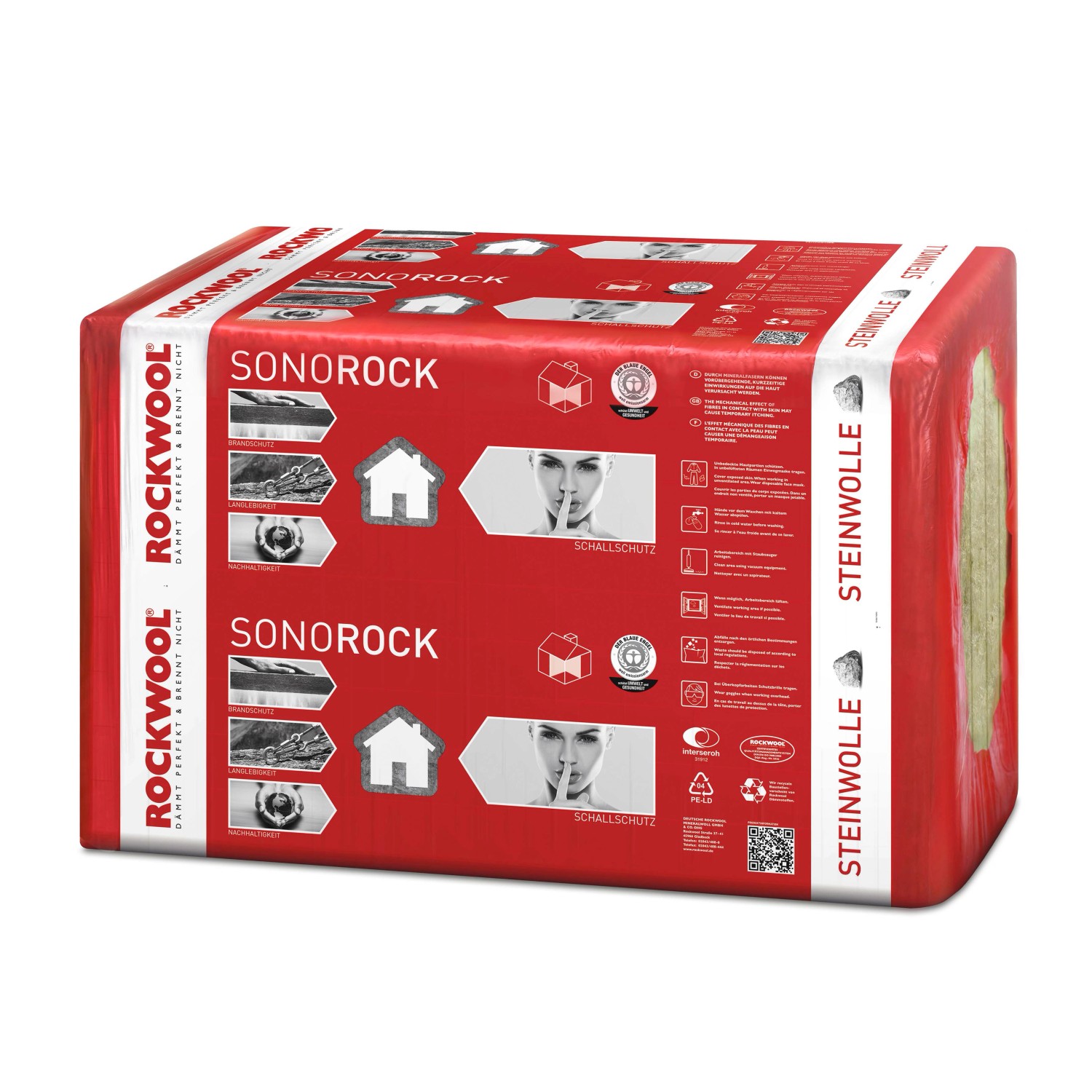 Rockwool Trennwandplatte Sonorock WLG 040 100 mm Steinwolle von Rockwool