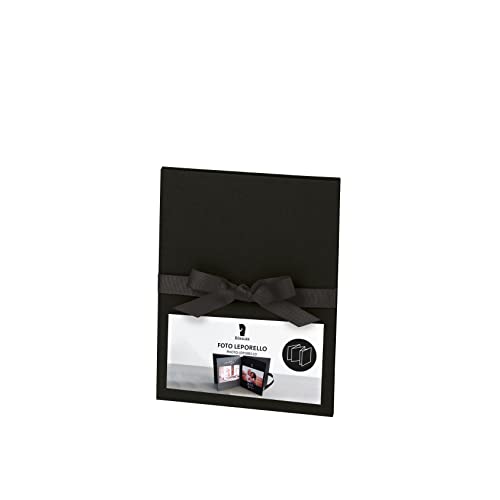 Rössler 13303200700 - Leporello mit schwarzen Seiten, Schwarz, 150 x 190 mm, Faltbuch, Ziehharmonika-Fotoalbum, 1 Stück von Rössler Papier