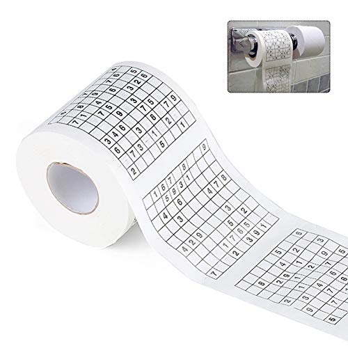 Roexboz Toilettenpapier, lustige Zahlen, Sudoku, bedrucktes Toilettenpapier, 130 g von Roexboz