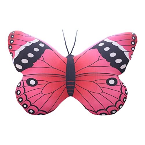 Rolempon Schmetterlings-Kissen,Weiches Plüsch-Sitzkissen | 15,75 x 11,81 Zoll dekorative Bunte Schmetterlingskissen für die Bettcouch-Schlafzimmerdekoration von Rolempon