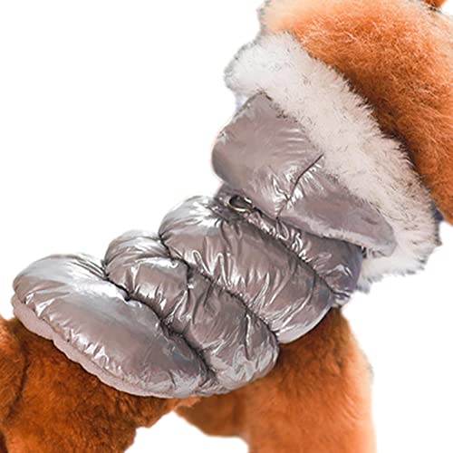Rolempon Wintermantel für Haustiere | Leichte Katzenjacke für kaltes Wetter - Warme Fleece-Kleidung für Haustiere mit Leinenloch für kleine und mittelgroße Hunde von Rolempon