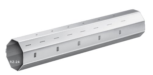 Rolladenstahlwelle SW 40 Achtkant | Wandstärke 0,8 mm | mit außenliegendem Falz (Stahlwelle | SW40 | Länge 1000 mm) von Diwaro