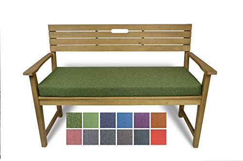 Rollmayer Bankkissen Bankauflage Sitzkissen Bankpolster Auflage für Bänke in Haus und Garten Kollektion Melange, 1 Stück (Grün 333, 160x50x8cm) von Rollmayer