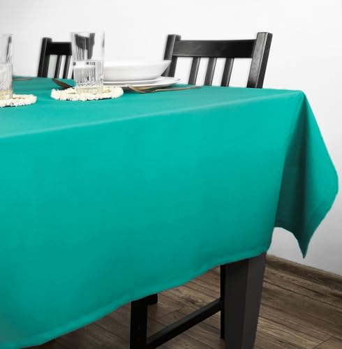 Rollmayer Tischdecke Tischtuch Tischwäsche Gastronomie Kollektion Vivid Uni einfarbig pflegeleicht waschbar(Türkis 17, 130x180cm) von Rollmayer