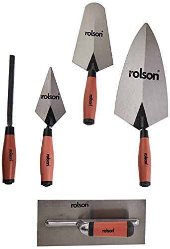 Rolson Tools 52489 Maurerkellen-Set mit weichem Griff, 5-teilig von Rolson