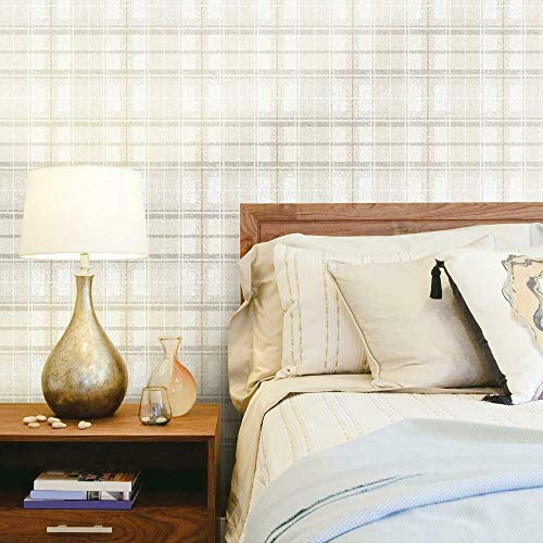 RoomMates RMK11395RL Tweed Plaid RMK1139, beige von RoomMates