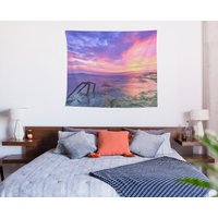 Ocean View Wandbehang Wandteppich/Farbenfroher Wandtatz Landschaft Wandkunst von RootsMusicTShirts