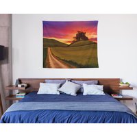 Wanddrucke/Wandbehang Farbenfroher Sonnenuntergang Natur Bar Und Wohnzimmer Wandkunst von RootsMusicTShirts
