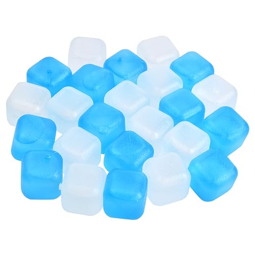 24 Stück Eiswürfel Wiederverwendbare Eiswürfel Eiswürfel Kunststoff Plastik Eiswürfel Dauereiswürfel Party Ice Cubes zum Kühlen von Getränken Klar 2.5 * 2.5 * 2.5cm (B) von Roseyan