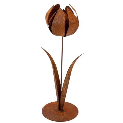 Rostikal Gartendeko Vintage Blume 27 cm Deko Wohnzimmer modern Größe 1 von Rostikal