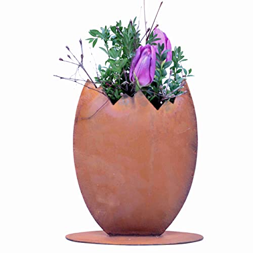 Rostikal Osterei zum Befüllen 32 cm Gartendeko Rost Ostern Frühlingsdeko von Rostikal