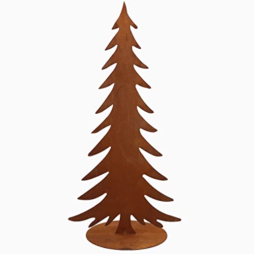 Rostikal Weihnachtsdeko Tannenbaum 25 cm Gartendeko Rost Metall Deko Weihnachten von Rostikal