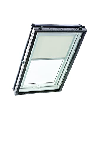 Original Roto Rollo Exclusiv ZRE für Roto Dachfenster Tageslichtrollo Führungsschiene Silber Für Roto Dachfenster Baureihe Designo R4/R7 und Classic 43/73 mit Größe 074/160 | 07/16 Farbe Hellgrau von Roto