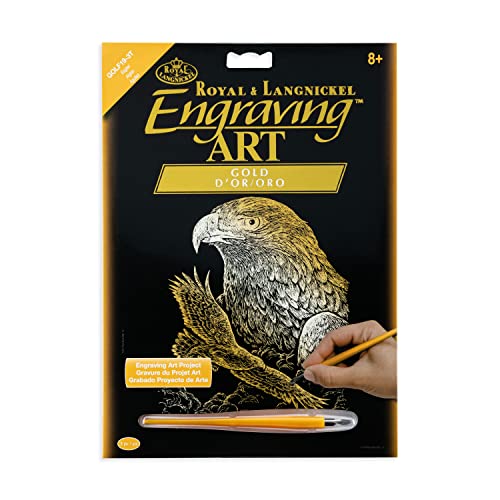 Royal & Langnickel GOLF19 - Engraving Art/Kratzbilder, DIN A4, Adler, gold von Royal & Langnickel