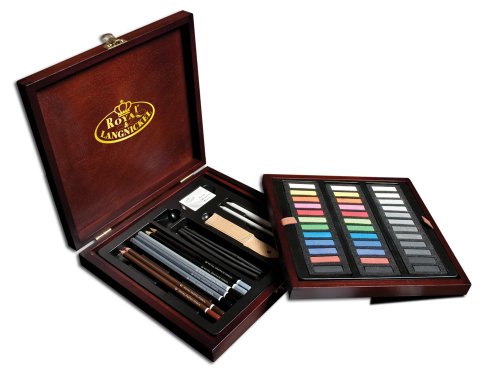 Royal & Langnickel Premier Box Set Pastellstift, Anthrazit, Holz, Metall, Braunes Holzgehäuse, 1 von Royal & Langnickel