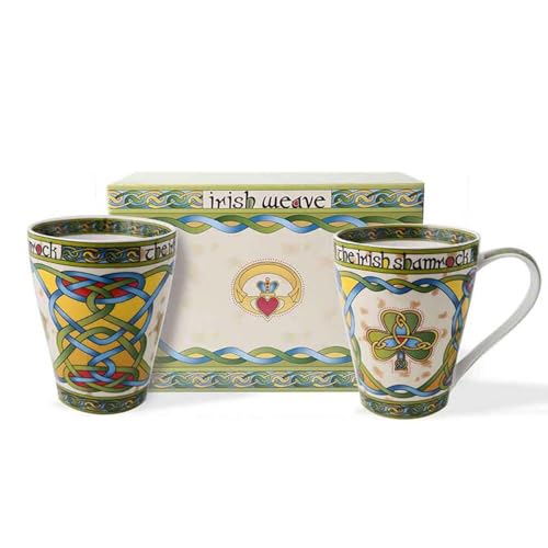 Irish Shamrock Cup Set with Gift Box by Royal Tara von Royal Tara