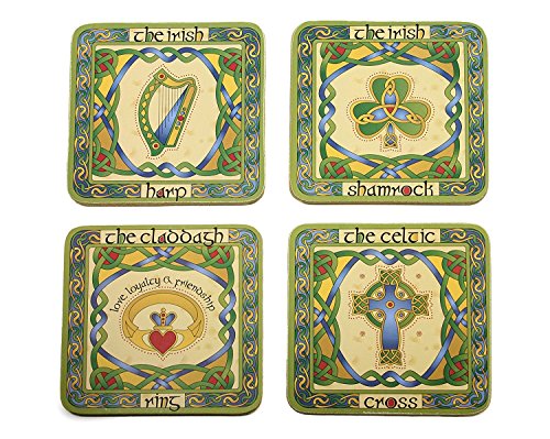 Irish Symbols Cocktail Coasters Set of Four by Unknown von Royal Tara