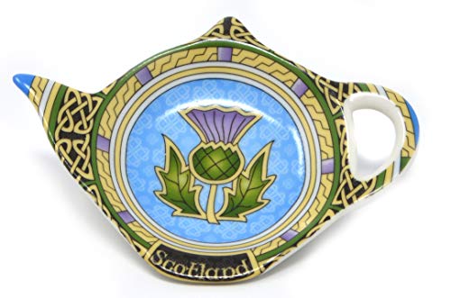 Royal Tara Schottische Distel Thistle Fenster Teebeutelhalter aus New Bone China | Skottish Teebeutelablage aus Keramik | Tellerchen für Teebeutel von Royal Tara
