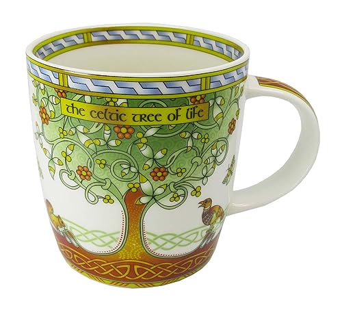 Royal Tara Tasse aus Knochenporzellan mit keltischem Lebensbaum-Design, 325 ml von Royal Tara