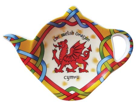 Royal Tara Walisischer Irisch Drache Cymru Teebeutelhalter aus New Bone China | Welsh Teebeutelablage aus Keramik | Tellerchen für Teebeutel von Royal Tara