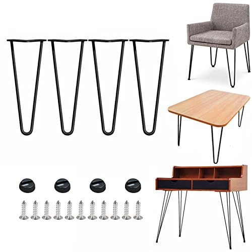 Set mit 4 Tischbeinen, Fuß mit Nadeln, DIY, Tischbeinen, Hairpin Legs, Möbelfüße, Metall, mit Schrauben für Couchtisch/Esstisch/Kabinet/Wardrobe (41 cm) von Royalswill