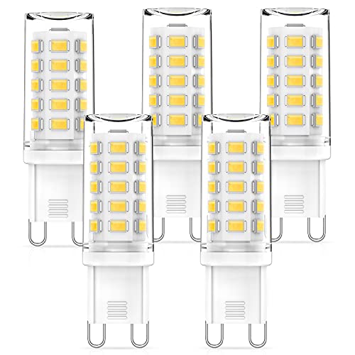 G9 LED Dimmbar Lampen 3W Neutralweiß 4000K Glühbirnen Ersatz für 50W 60W Halogenlampen, 360° Abstrahlwinkel, Kein Flackern, CRI> 83, AC 220-240V, Standard G9 Sockel LED G9 Leuchtmittel, 5er Pack von RuLEDne