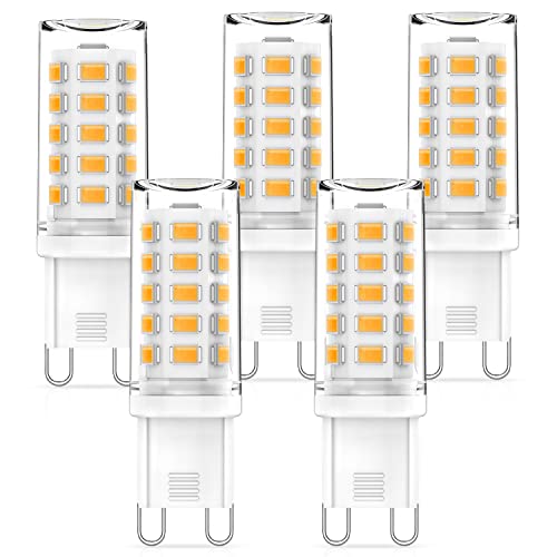 RuLEDne G9 LED Dimmbar Lampen 3W Warmweiß 2700K Glühbirnen Ersatz für 40W 50W Halogenlampen, 360° Abstrahlwinkel, Kein Flackern, CRI> 83, AC 220-240V, Standard G9 Sockel LED G9 Leuchtmittel, 5er Pack von RuLEDne