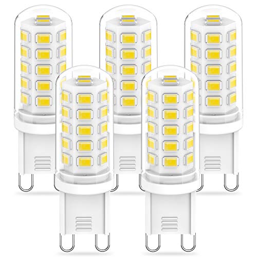 RuLEDne G9 LED Leuchtmittel 3W, 40W 33W 28W G9 Halogen Leuchtmittel Ersatz, AC 230V G9 LED Leuchtmittel Naturweiß 4000K CRI 83+ Nicht dimmbar Energiesparlampen 5er Pack von RuLEDne