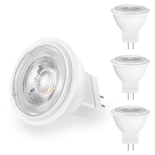 RuLEDne LED GU4 MR11 Reflektorlampe Keramik Lampenbecher, 4W, 390 Lumen Ersetzt 25 30 35 Watt Halogenlampen, Farbwiedergabeindex Ra>83, Warmweiß 2700K， 120°Ausstrahlungswinkel, 4er-Pack von RuLEDne