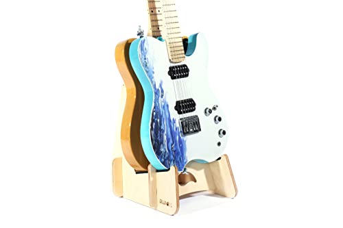 Ruach GS-7 A-Frame Dual Gitarrenständer für E-und Bass, Birke von Ruach