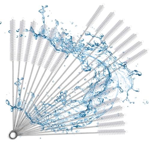 Ruayia 21 Stück Reinigungsbürsten, Tasse Trinkhalmbürste, Pfeifenreiniger Bürste Strohhalm Reiniger für Enge Räume in Teekannen und Kaffeemaschinen von Ruayia