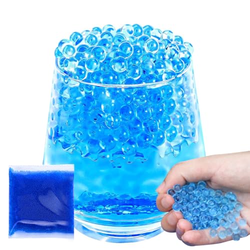 Ruayia Wasserperlen [50,000 PCS] Bunte Perlen, Dekorativ, Ungiftig Biologisch Farbenfroh, Gelperlen für Blumen und Pflanzen,Gel-Kugeln Abbaubar - Bleu von Ruayia