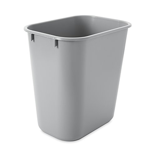 Rubbermaid Commercial Products 13-5/8-Inch LLDPE Rectangular Small Deskside Trash Can - Grey von Rubbermaid Commercial Products