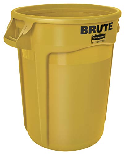 Rubbermaid Commercial Products Commercial Brute Round Container 121.1L - Yellow von Rubbermaid Commercial Products