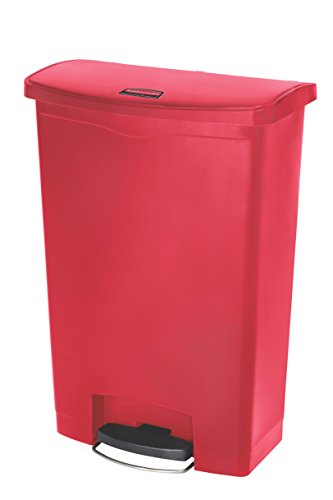 Rubbermaid Commercial Products Slim Jim 1883570 90 Litre Front Step Step-On Resin Wastebasket - Red von Rubbermaid Commercial Products