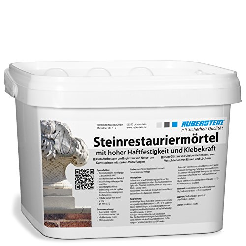 Ruberstein® Steinrestauriermörtel/Reparaturmörtel/Mörtel für Sandstein 5 kg im Eimer (braun) von Ruberstein