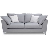 Wohnzimmer Sofa in Blaugrau und Weiß Nosagfederung von Rubin Möbel