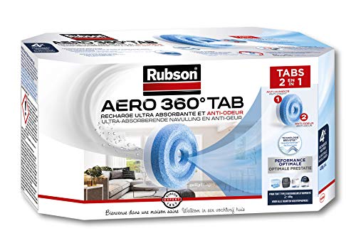 Rubson Nachfüllbeutel Aero 360 für Luftentfeuchter, 4er-Set von Rubson