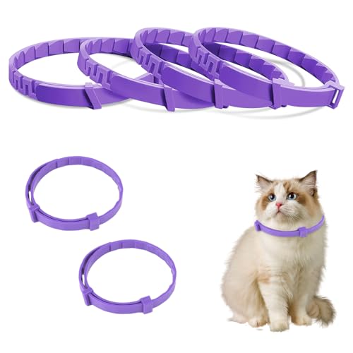Anti-Stress-Halsband für Katzen, beruhigendes Halsband für Katzen mit natürlichen Pheromonen, Baldrian, beruhigend, verstellbar, wasserdicht, um Angstzustände bei Katzen und Kätzchen zu reduzieren, von Rumgug