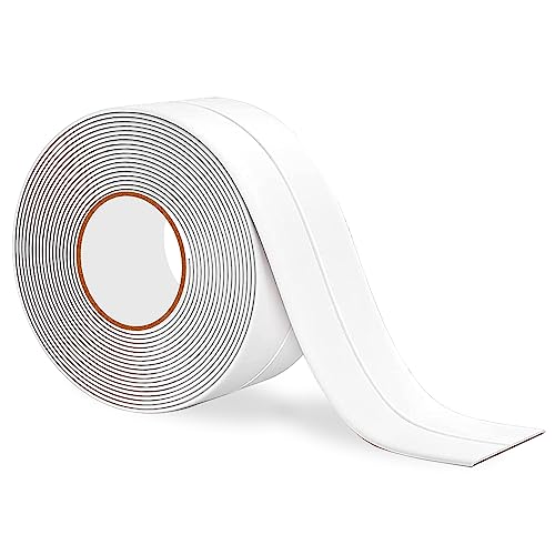 Rusoz Dichtband Selbstklebend Wasserdicht Dusche,Dichtungsband Selbstklebend Weiß Selbstklebendes Dichtungsstreifen Sealing Tape Anti-schimmel 3.2mx38mm mit Klebehilfe für Küche,Badezimmer,Toilette von Rusoz